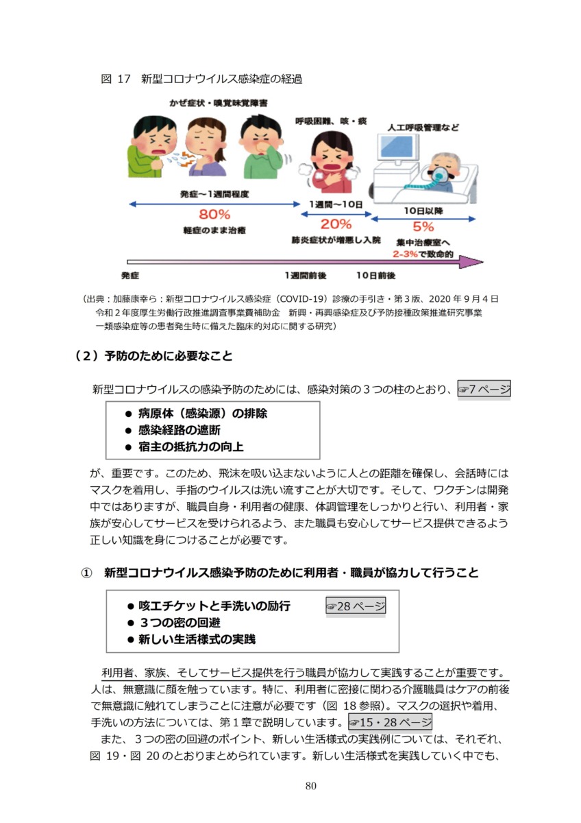 P83 介護現場における感染対策の手引き｜厚労省2020/10/1